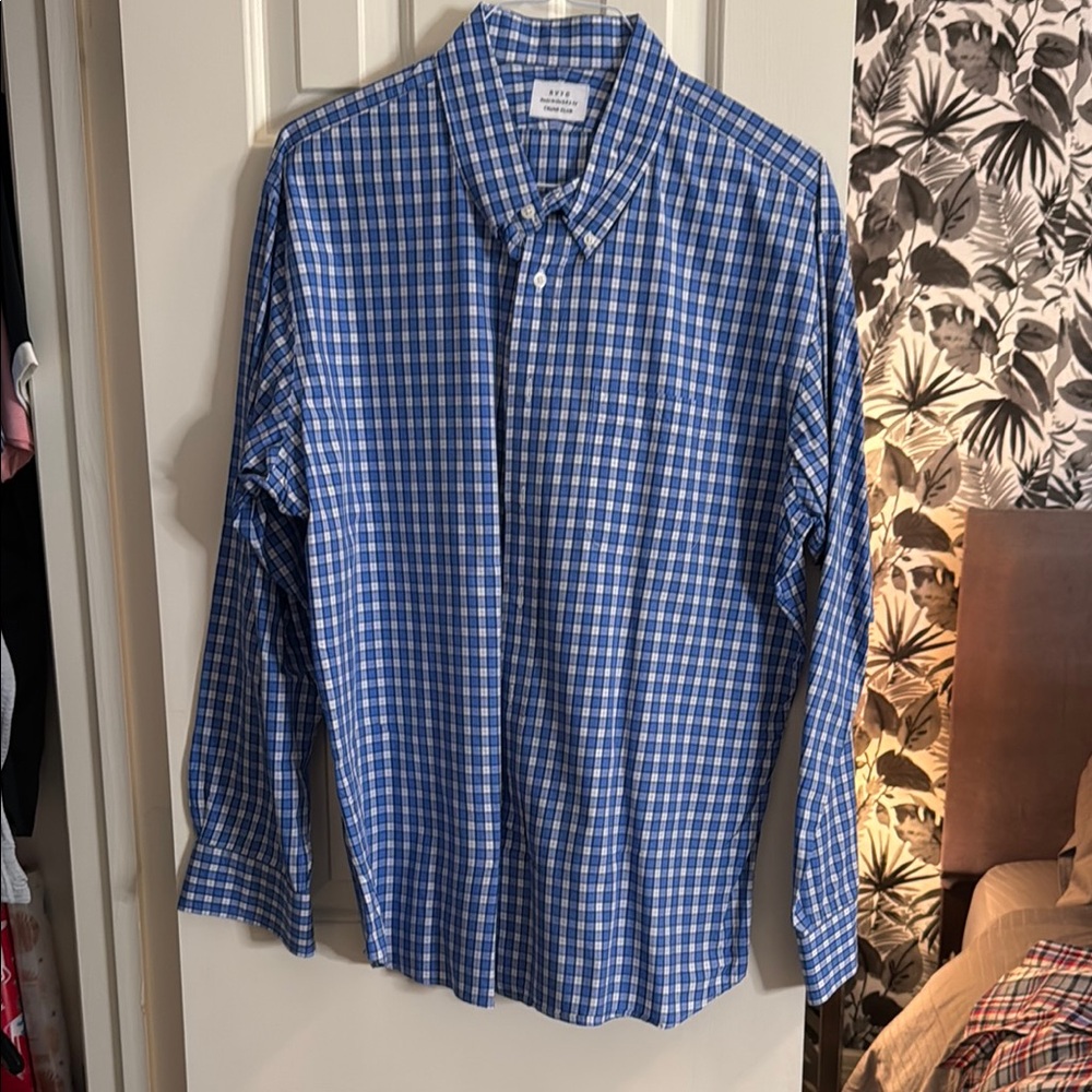 Brooks Brothers Blue Checkered Men's Shirt
